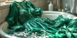 Comment laver et entretenir une robe vert émeraude