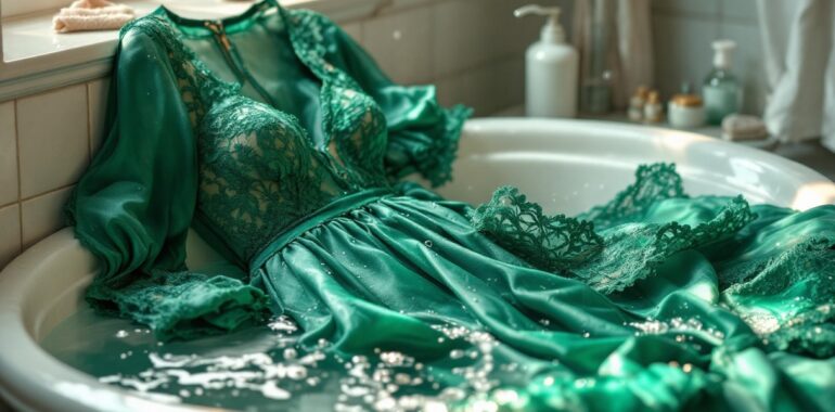 Comment laver et entretenir une robe vert émeraude